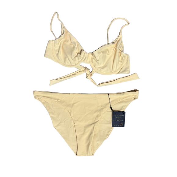 Skatie Swim Bikini Set Kate Top and Cheryl bottom buttercup XL NWT - Picture 1 of 9